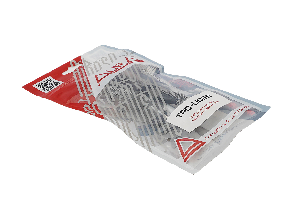 AurA | TPC-UC2S | Кабель USB 3в1, Lightning/MicroUSB/TYPE C, 1.2m, тканевая оплетка, серебро | превью 2