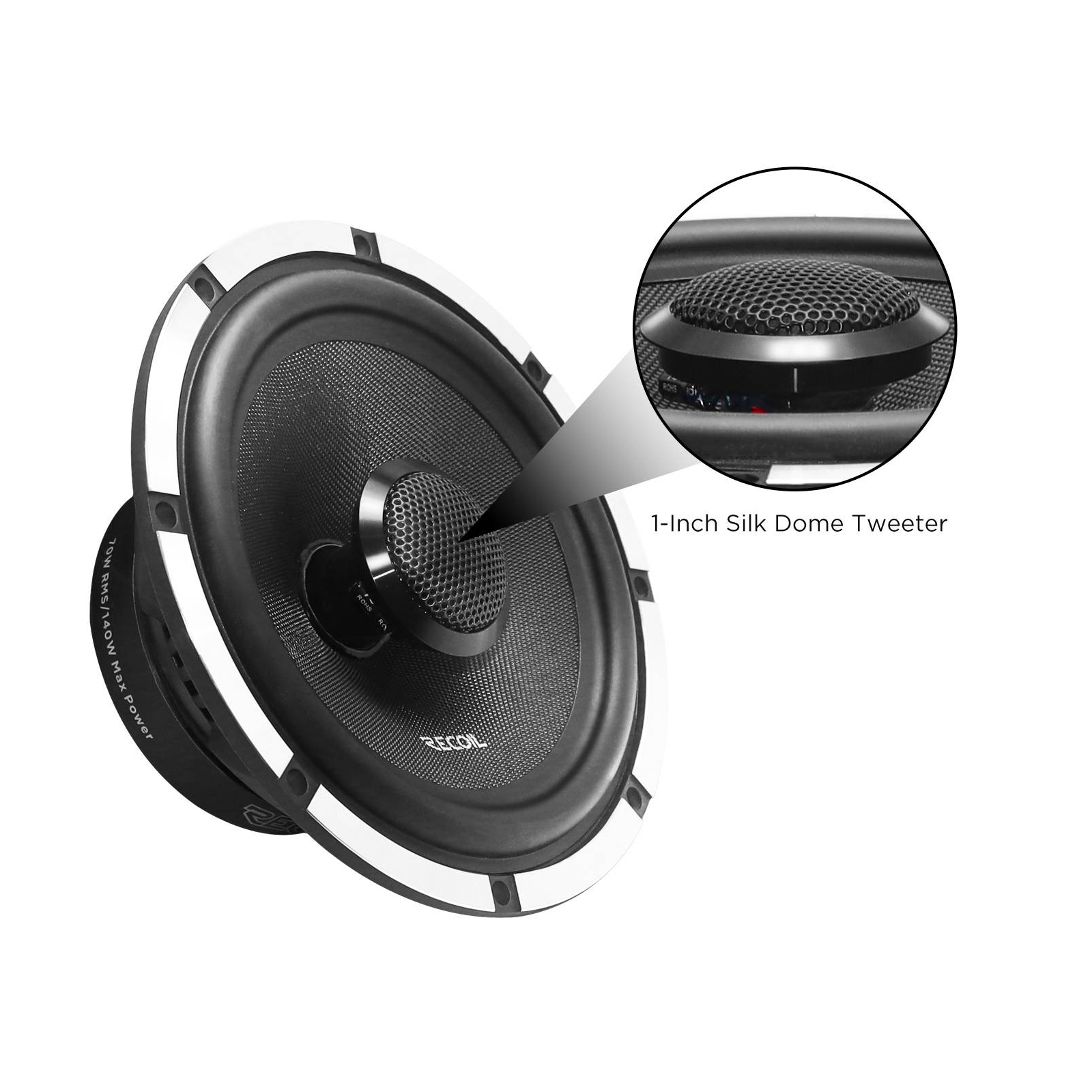 Recoil | RX65 | 2-х пол. коакс., 6.5”(165 mm), 4Ом, 60-20000Гц, RMS/Peak - 70W/140W | 3