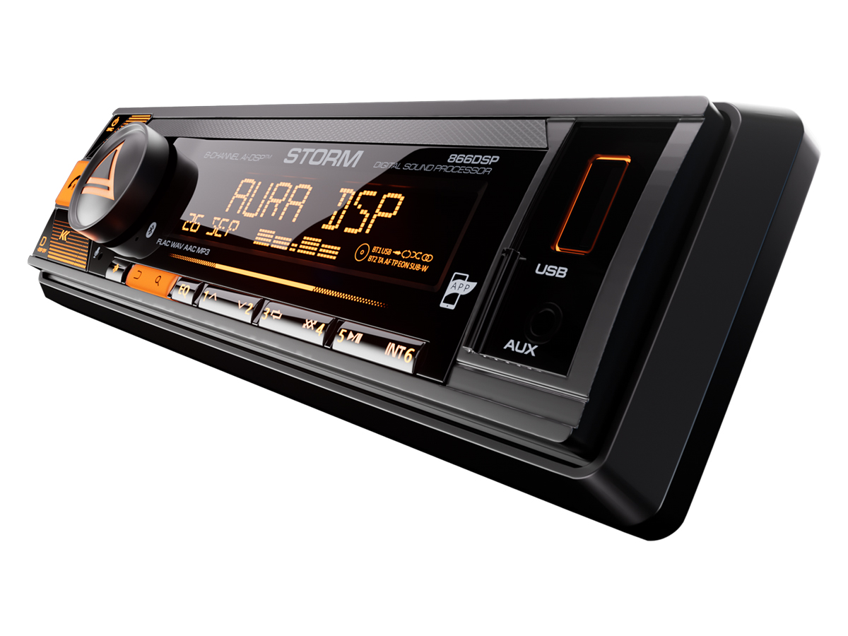 AurA | STORM-866DSP | Ai-DSP (8 RCA, 4V), FLAC 24bit, BT 5.3, APP, RGB, D-SWC, ДУ | 3