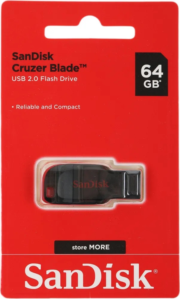 SanDisk | 64GB | Модуль памяти USB 64GB Cruzer Blade чёрный| превью 2