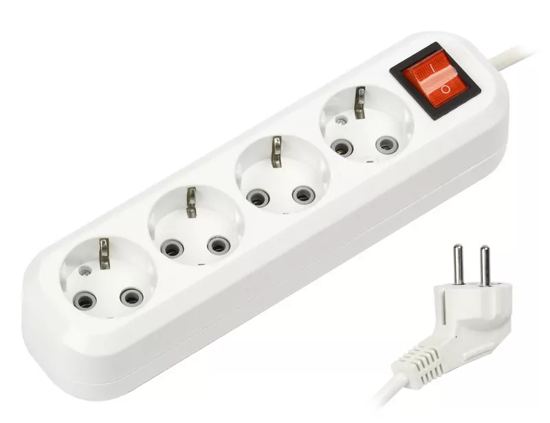 Smartbuy | SBE-16-4-05-ZS | Удл Smartbuy, 4 гнезда 5.0 м 16А/3.5кВт с выкл. и заземл. ПВС 3х1.0| 1