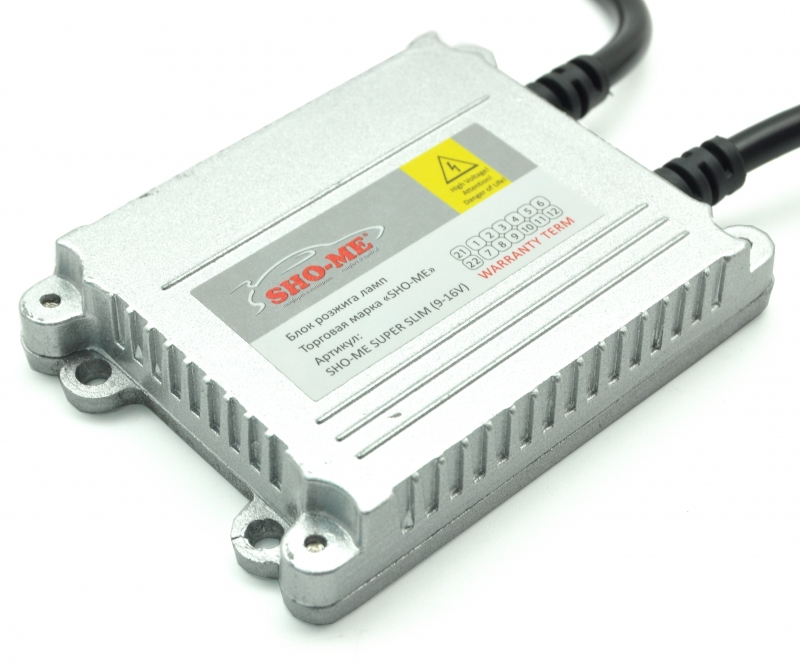 Блок розжига | Sho Me Super Slim 9-16V | высоковольтный блок розжига ксеноновой лампы | превью 1