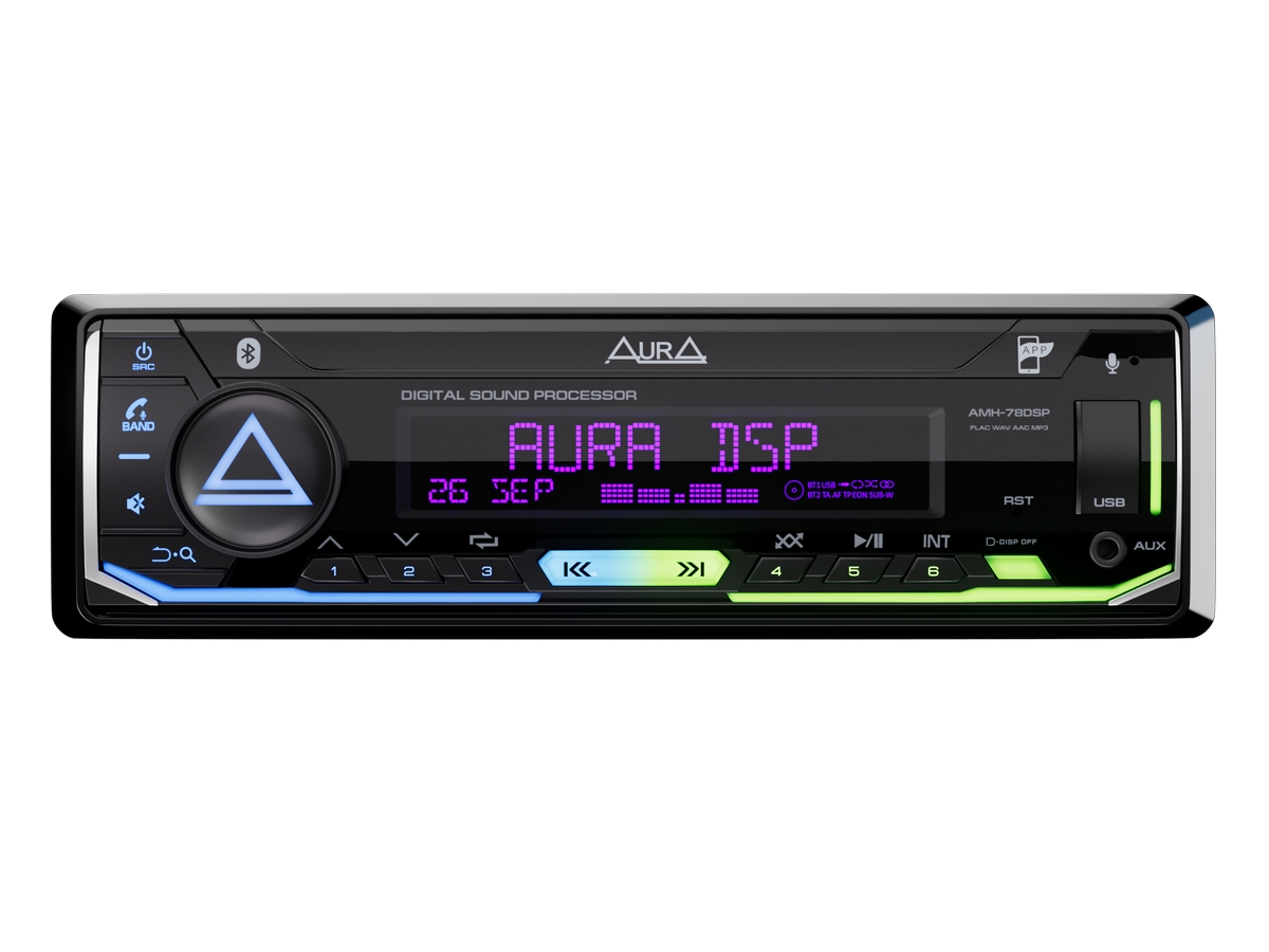 AurA | AMH-78DSP (2023) | 4х51w, ПРОЦЕССОР, FLAC, USB/BT, 3 RCA, APP, 3-ZONE RGB, D-SWC, ДУ | превью 2
