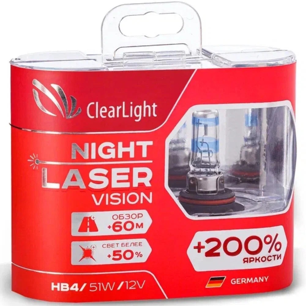 ClearLight | Night Laser Vision HB4 | +200%, 12V-55W Блистер 2 штуки | превью 1