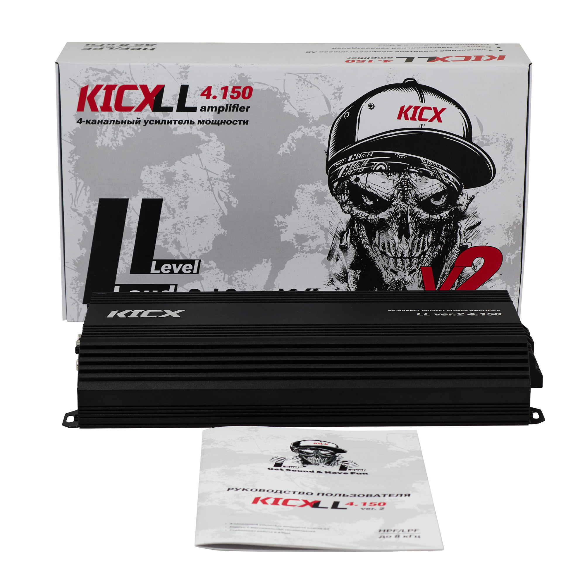 KICX | LL VER2 4.150 | 4-кан, класс AB , мощность RMS 150 Вт х4 ( 4 Ом ), 200Втх4, ( 2 Ом ) | 7