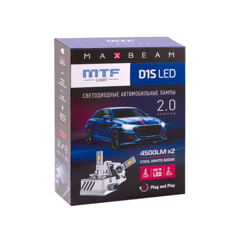MTF | MBD1S6 | MaxBeam Светодиодные лампы D1S 6000K к-т 2 штуки | 2