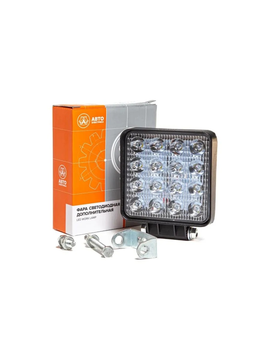Автоэлектрика| AE48S-16LED-42HC |Фара светодиодная,квадратная,110*42*140,16диодов,48Вт,10-30V,1шт | 5