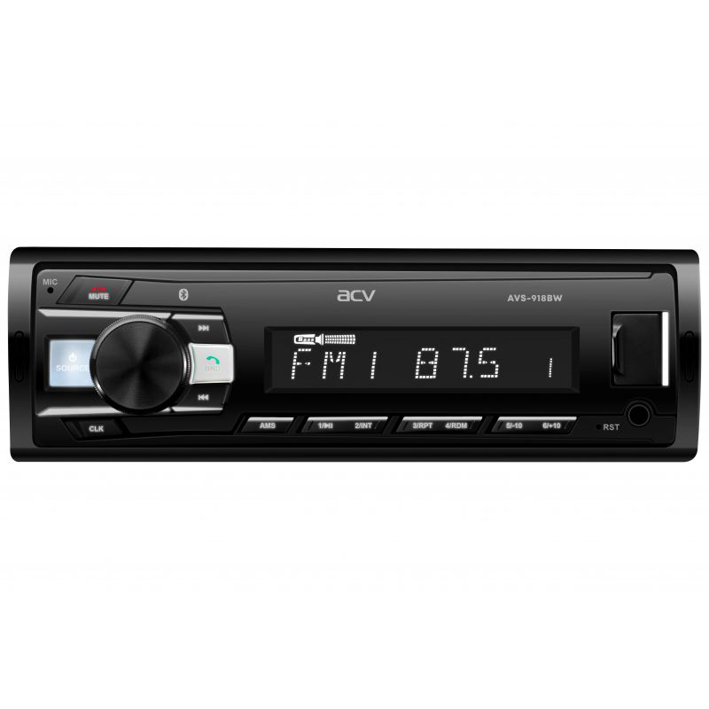 ACV | AVS-918BW | 1din/белая/FM/MP3/USB/BT/SD/FM/4*50/Bluetooth/съемн.панель | 1