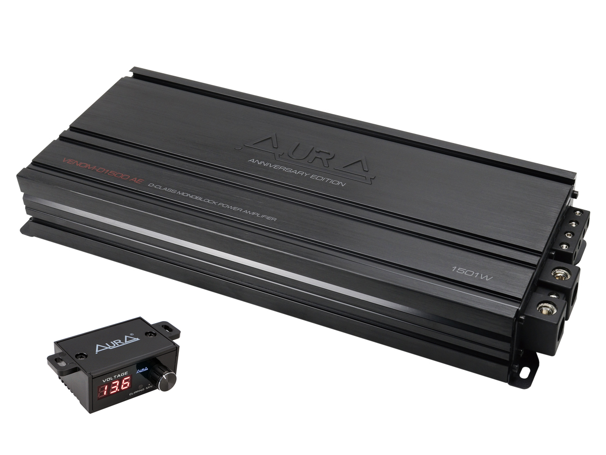 AurA | VENOM-D1500 AE | 650w (4 Ohm), 1x1000w (2 Ohm), 1x1500w (1 Ohm), 20Hz - 250Hz, ДУ | 1