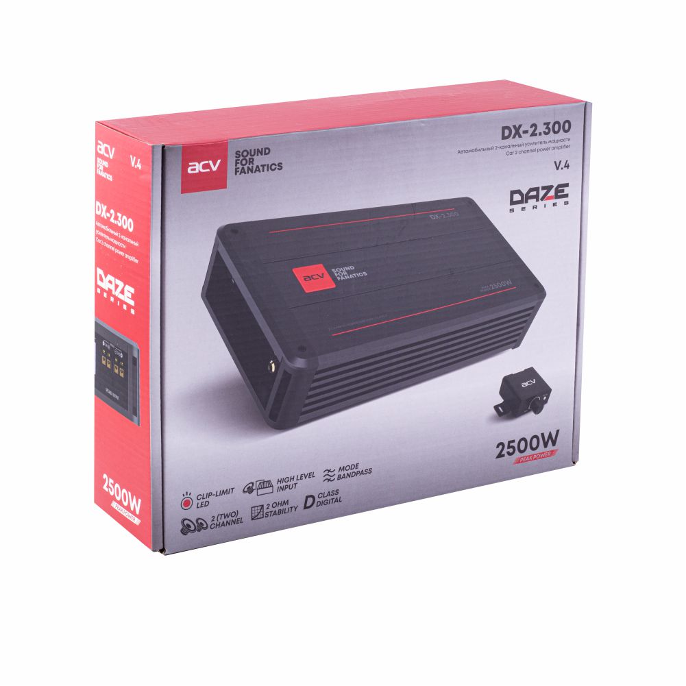 ACV | DX-2.300 V4 | 2x300вт /2-1 канал/4-2 Ом/High-pass/ Low-pass | 7