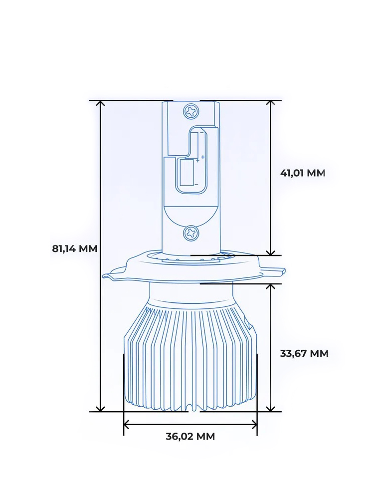 Clearlight | LED LUMITECH H4 | Лампа LED H4 50W 5700Lm 3000-8000K (2 шт.) 12 в.| 3