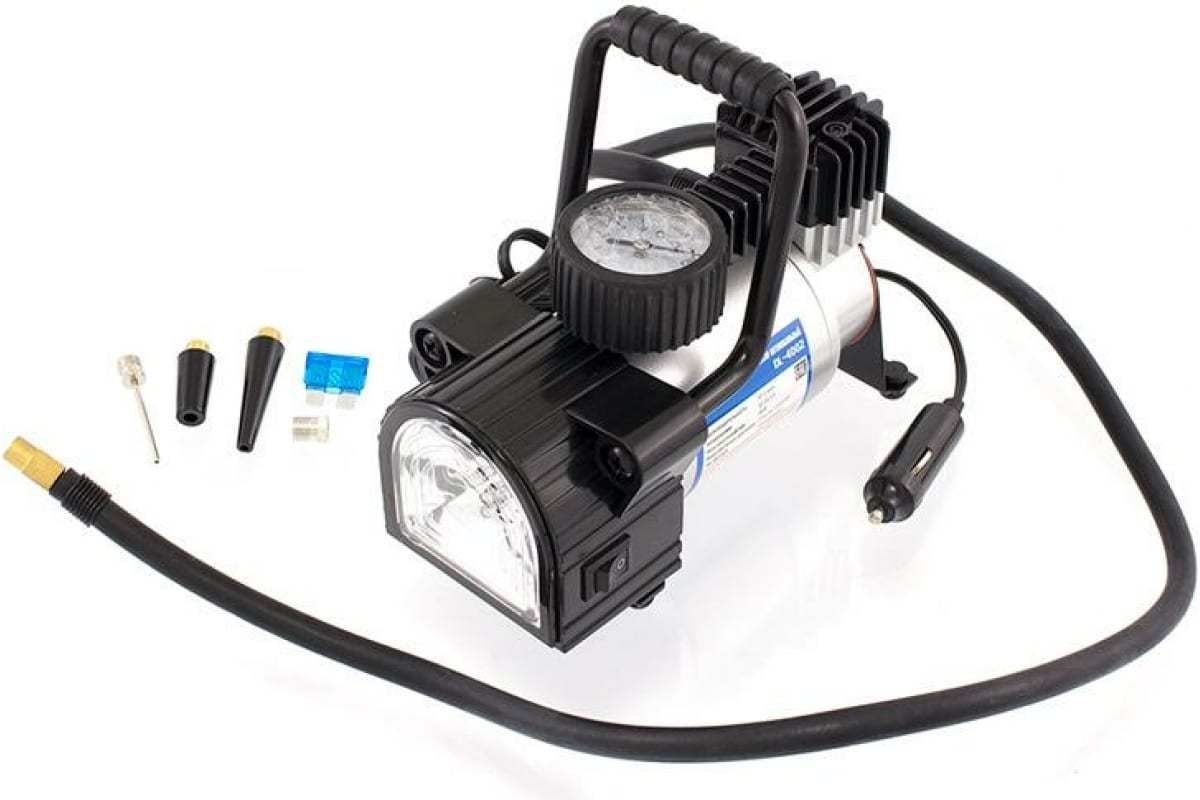 DolleX | DL-4002| Компрессор 12V, 14 A, 10 Атм, 40 л/мин, предохр-ль, фонарь, сумка| 1