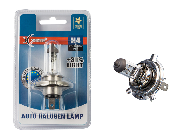XENITE | H4 STANDART+30% | 12V 60\55W  | упаковка 1шт. превью 1
