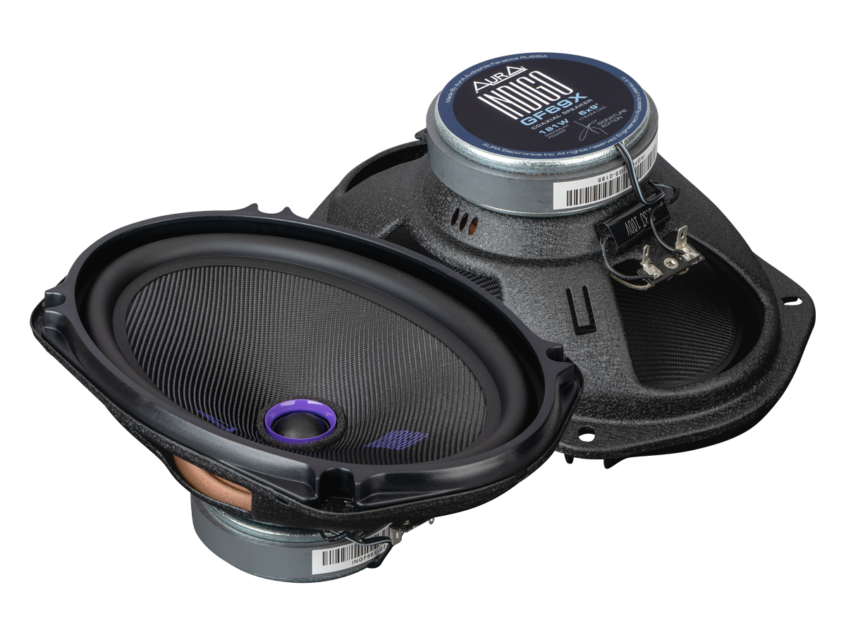 AurA | INDIGO-GF69X | 6x9", GlassFiber, 2-пол., коакс, 91/181w, 40Hz - 20kHz, 90dB, сетки | 1