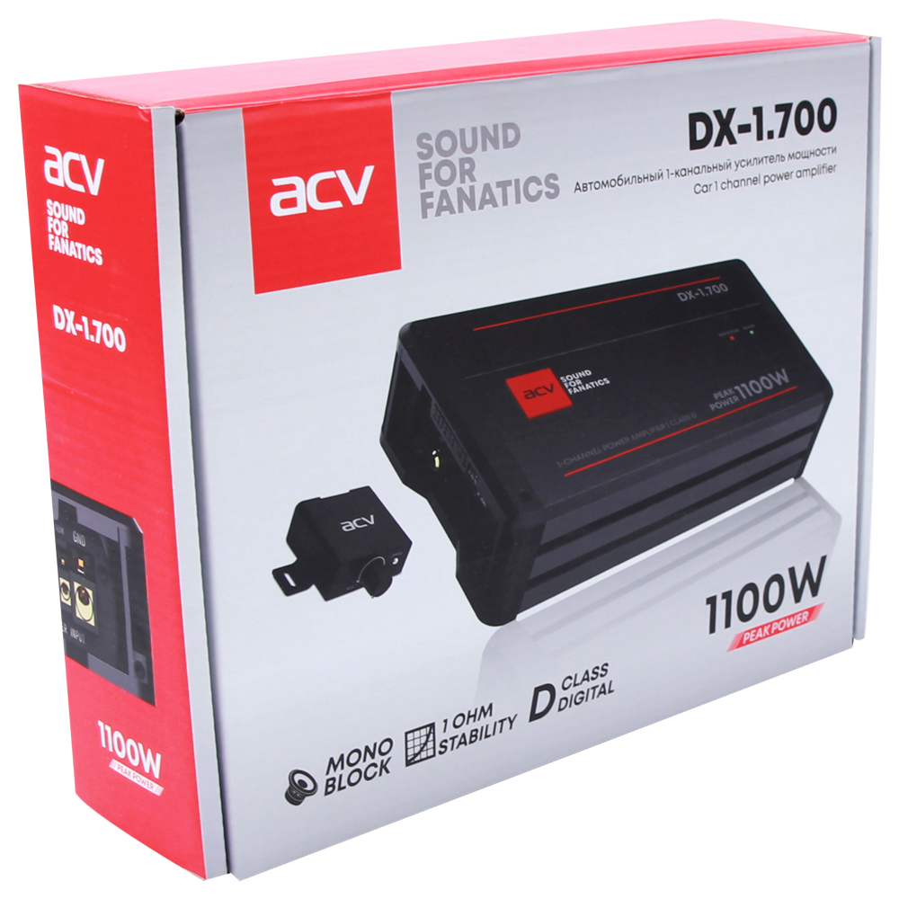 ACV | DX-1.700 | 700вт/1канал 2-1ом/BassBoost/D-class | 5