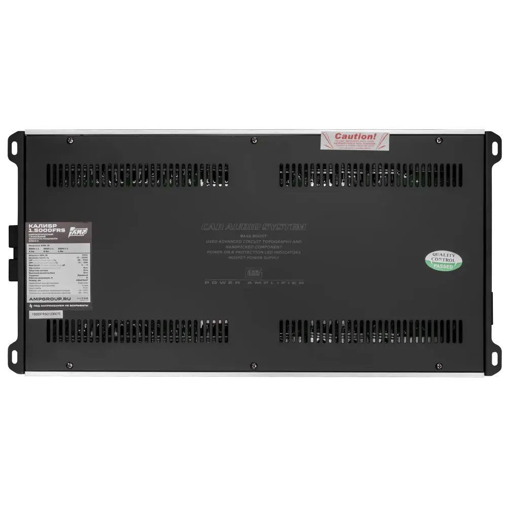AMP | КАЛИБР 1.5000 FRS | 1-кан, класс D, мощность RMS 5000 Вт х1 ( 1 Ом ), 3300 Втх1 ( 2 Ом ) | 5