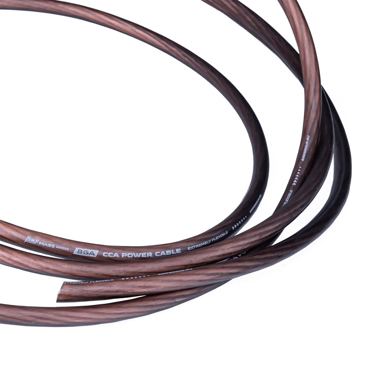 AMP | MASS 8Ga | CCA Extremely flexible СИЛОВОЙ кабель алюм. ЧЕРНЫЙ Бухта 50м цена за БУХТУ | превью 3