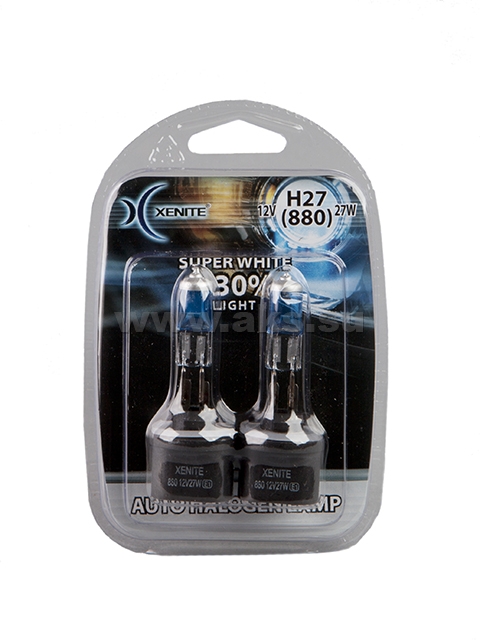 XENITE | H27/880 Super WHITE | ПРЯМОЙ ЦОКОЛЬ 12V 27W + 30% | упаковка 2шт. 5