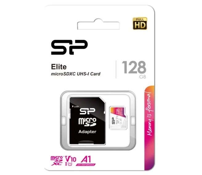 Silicon Power| 128Gb | Карта памяти MicroSD128GB Class10 Elite UHS-I U1A1(R/W 100 Mb/s)+SD адаптер | превью 1
