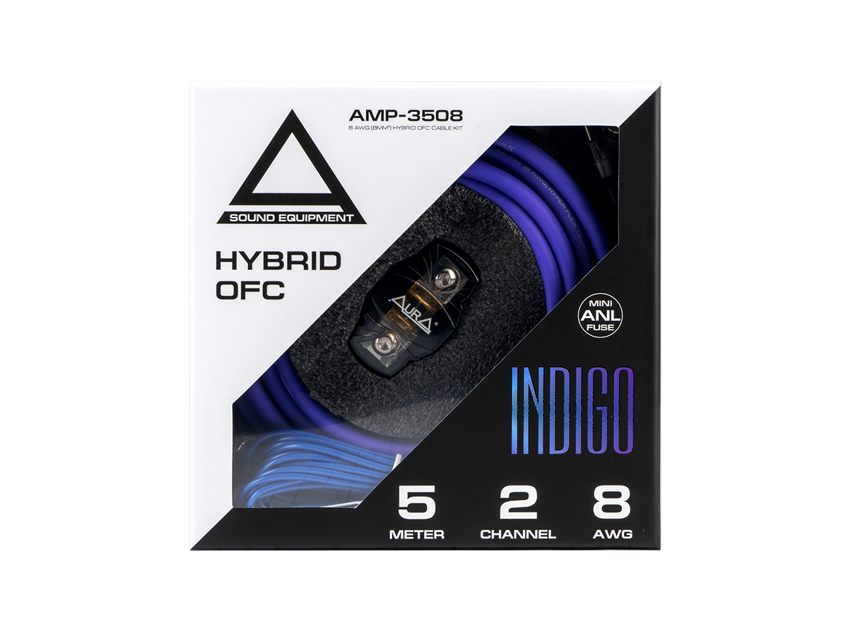 AurA | AMP-3508 | HYBRID-OFC, 2 канала, 8Ga (8мм²), 5 метров, MiniANL 40A, RCA (OFC), шестигранник | превью 3