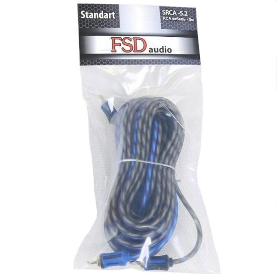 FSD audio | SRCA - 5.2 | RCA кабель 5м 2-х канальный межблочный кабель, гибкий силикон | превью 2