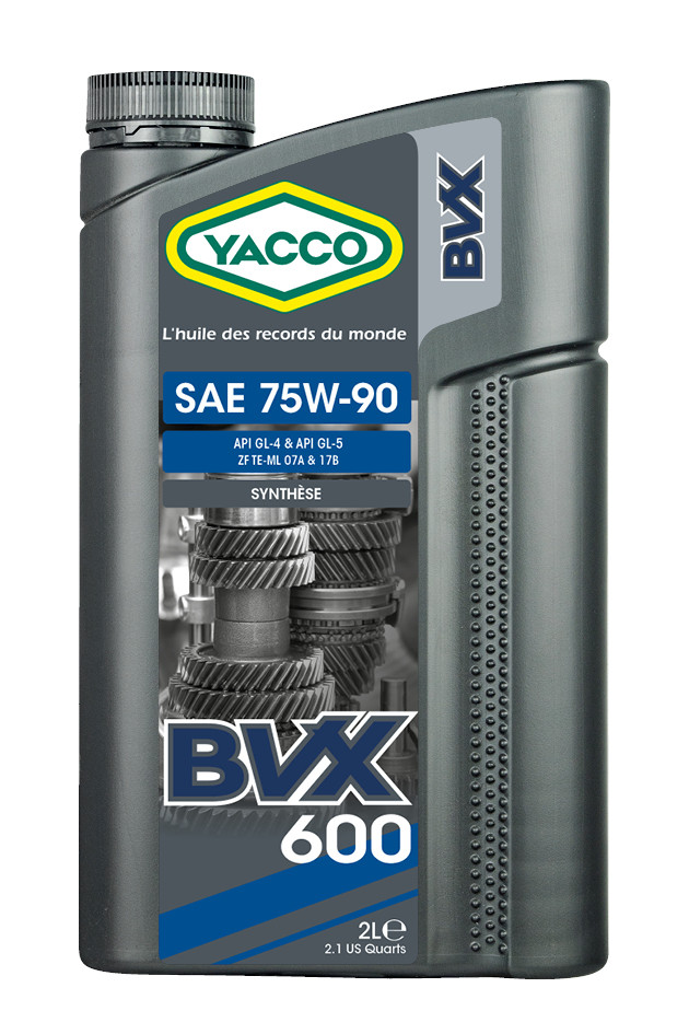 YACCO | BVX 600 75W90 | 2л. синт. масло для КПП мостов GL5/4 | 1
