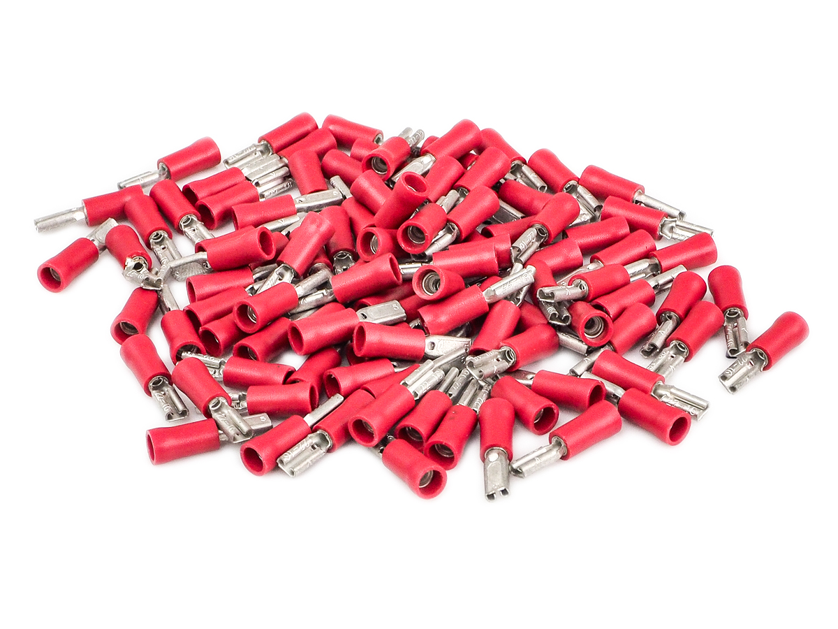 AurA | ATS-1548 | "Мама" плоская, красная, ширина 4,8 мм, диаметр кабеля: 0,5 - 1,5 mm, уп. 100шт.| превью 2