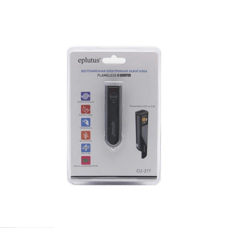 Eplutus | CU-217 | адаптер прикуривателя, стандартный USB, встроенная беспламенная зажигалка | 4