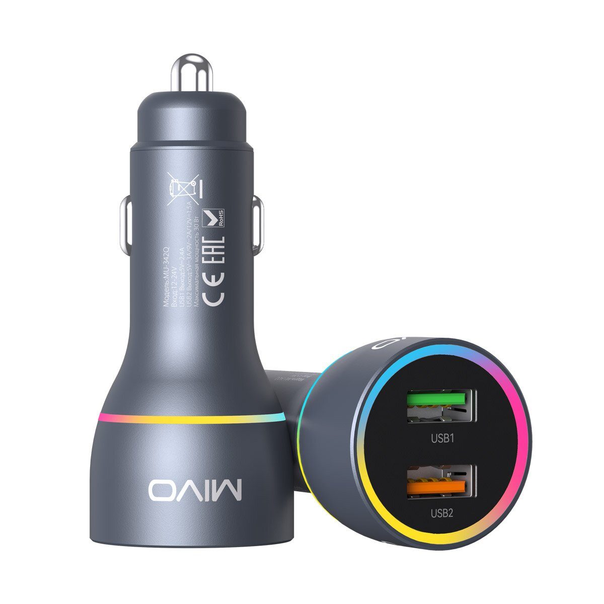 Eplutus | MU-342Q | адаптер прикуривателя USB 2xUSB / 3.1A | 2