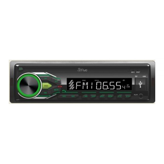 FIVE | F22G | 1din/зеленая/Bluetooth/USB/AUX/SD/FM/4*50 | превью 1