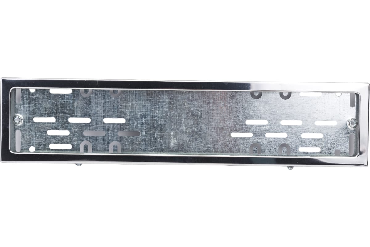 DolleX | SPL-25 | Рамка номерного знака нержавеющая сталь с металл. адаптером, 1шт. | 2