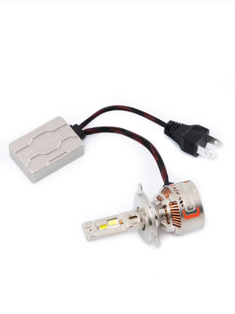 AOZOOM | P13 H4 | с вентилятором , 5500K , 12V, 120 Вт, 11000 Lm комплект 2 шт. | 2