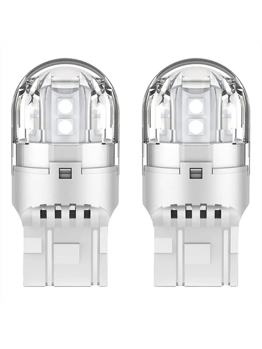 SVS | W21/5W 7443 | КРАСНАЯ 12-24V Диодная лампа без цоколя, 350Lm 6000K, белая уп.2шт 5SMD | 2