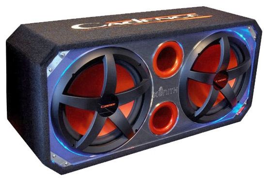 Cadence XBP122 корпусной двойной сабвуфер 2 x 12, 2 x 300600w, голубая подсветка