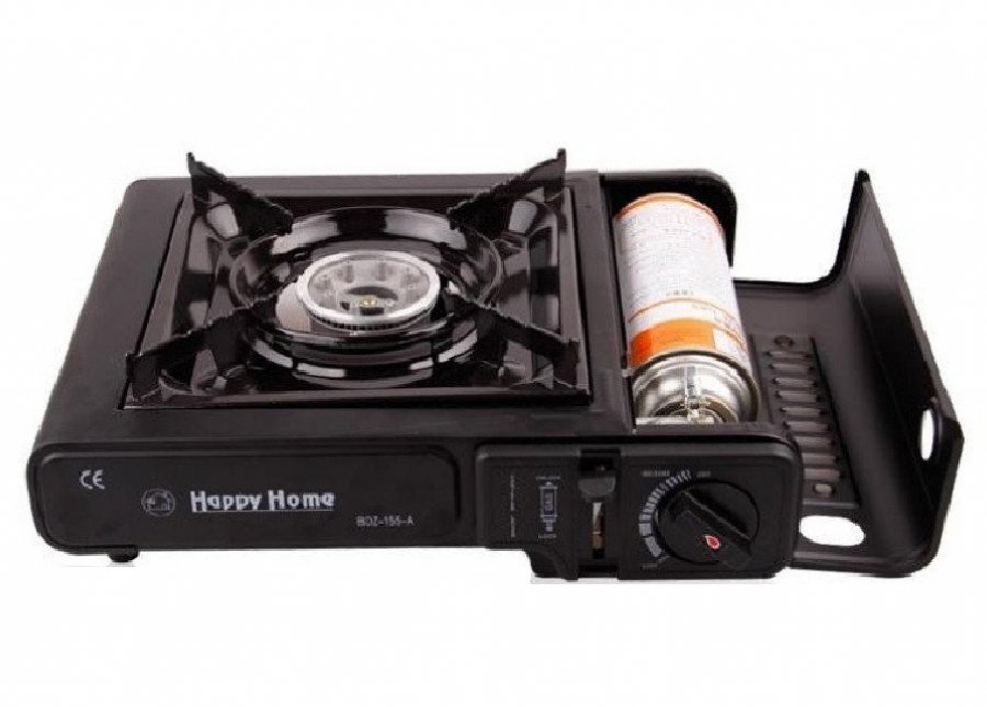 Happy Home | BDZ-155A | Плита настольная газовая, Аллюминиевая горелка (с переходником)| 2