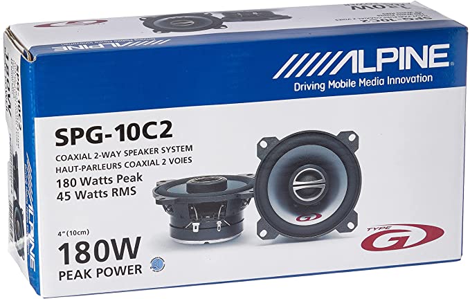 Alpine | SPG-10C2 | 10 cm, коакс. 2-x полосн. 45Вт RMS, 180Вт-Max | 5