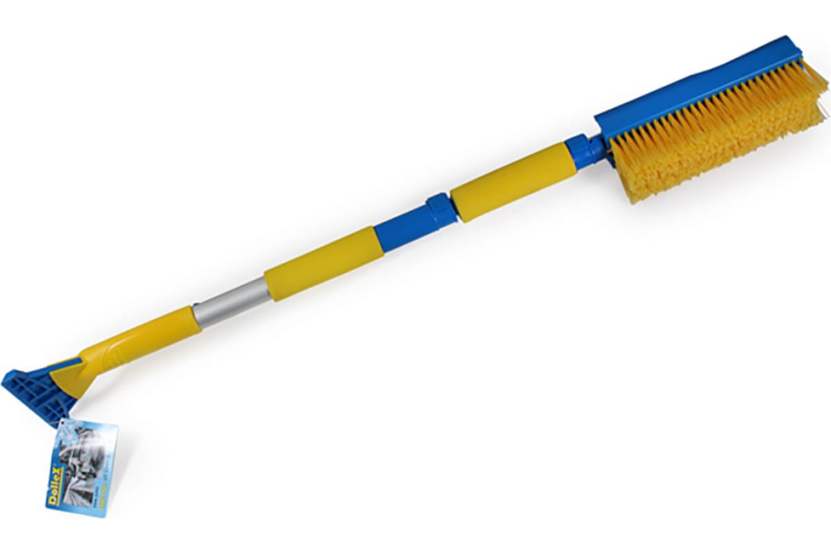 Dollex| SNW-2242 | Щетка сметка со скребком, водосгоном, раскладная, телескопическая 92-112 см| превью 1