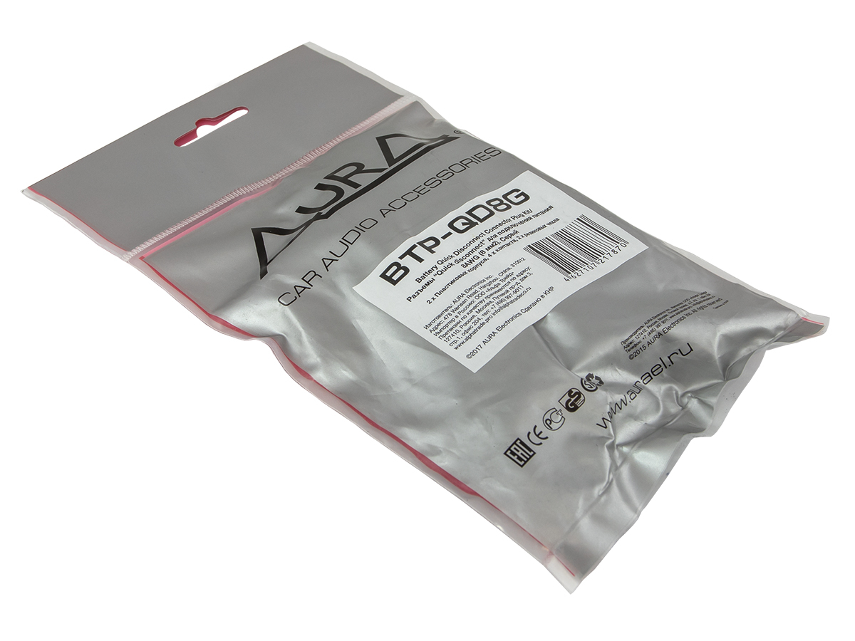 AurA | BTP-QD8G | Разъем быстрого подключения, 8AWG, 50A, влагозащищенный, серый | превью 3