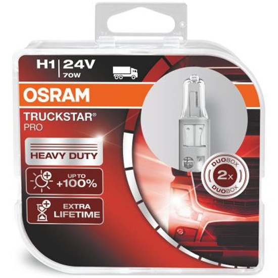 OSRAM | H1 64155TSP  Halogen | Лампа H1 TRUCKSTAR 24V 70W +100%  комплект 2шт. | превью 1