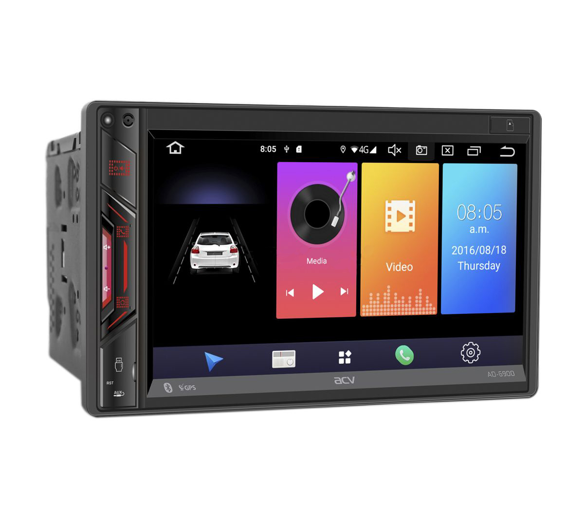 ACV | AD-6900| 2din 6.9"/Android9/1024*600/2+32Гб/FM/AM/USB/RDS/SD/4*50/BT/GPS/4G | превью 1