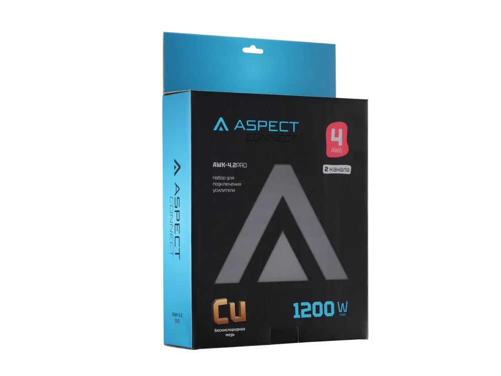 Aspect | AWK-4.2 PRO | комплект проводов для 2-кан. усилителя / 4AWG/2RCA-2RCA | 1