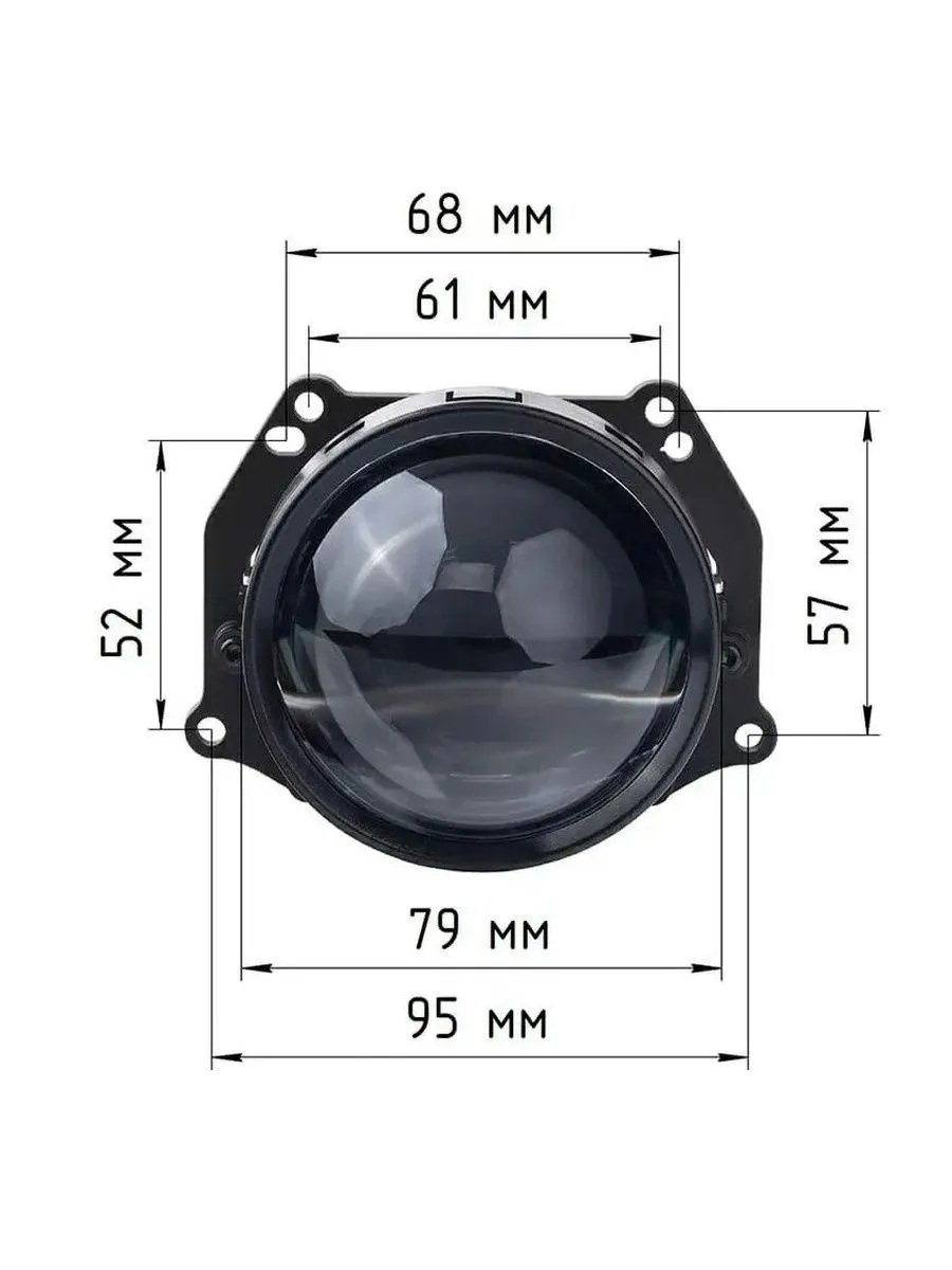 AOZOOM | A10 24V | Bi-LED модули 24V, 3", 5500K , 58W/66W, КОМП.  2 ШТ.| превью 3