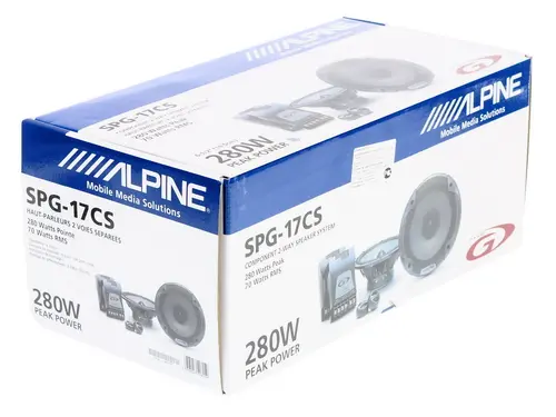 Alpine | SPG-17CS | 16.5 cm, 2-x компон., 240/60 W MAX/RMS, 68-20000 Hz | 5