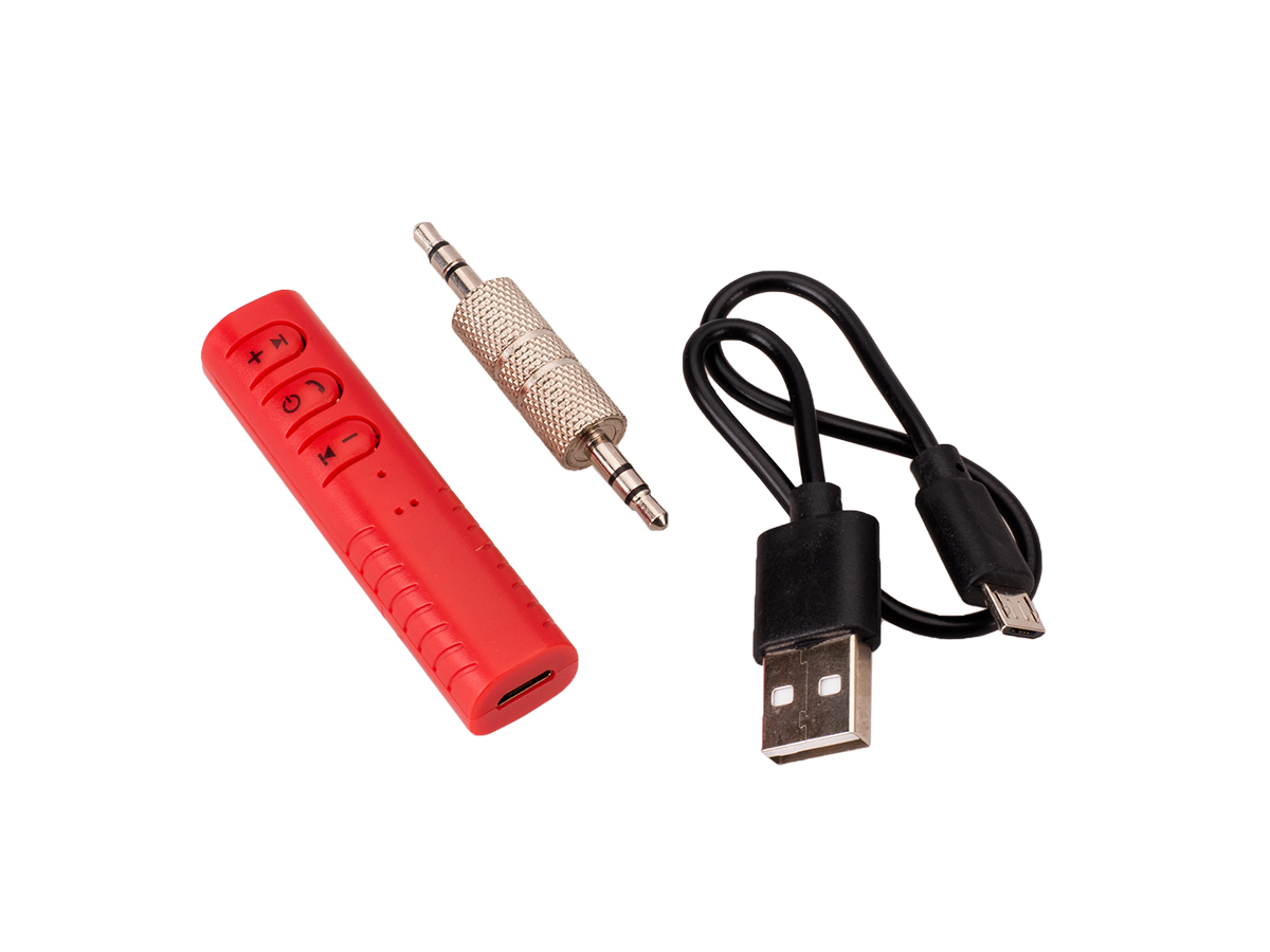 AurA ABT-903R AUX адаптер, 3.5 jack, Bluetooth, красный