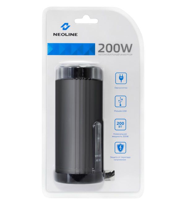 Neoline | 200W | Преобразователь напряжения 12V-220V, 200Вт (Пик 400Вт), порт USB | превью 3