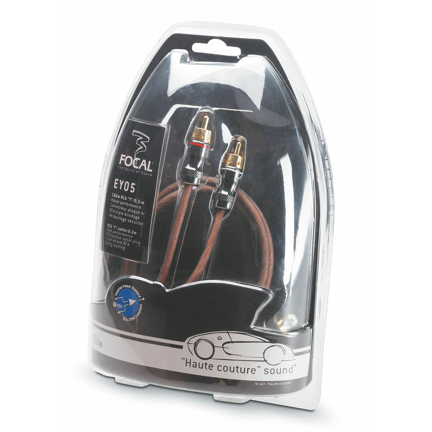 Focal | RCA EY05 | RCA 0.5м Y- коннектер 1мама-2 папы в комплекте 2шт. | 3