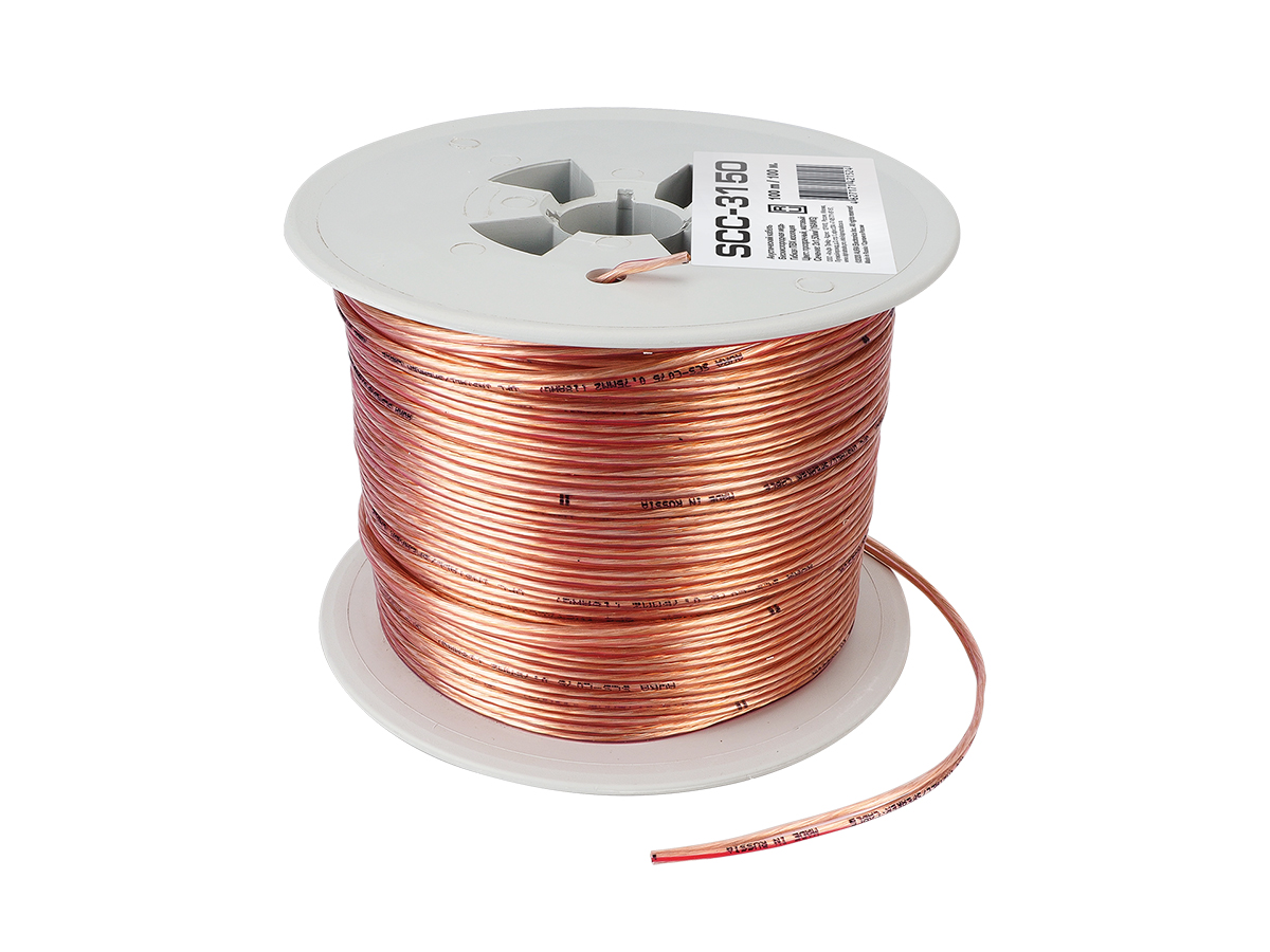 AurA | SCC-3150 | RU, 2x1.5мм² (16Ga), бескислородная медь (OFC), ПРОДАЖА КРАТНО 10м., бухта 100м. | 1