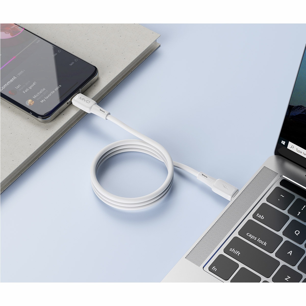 Mivo | MX-14T | Кабель Type-C - USB 2.4 А  1 м | превью 2