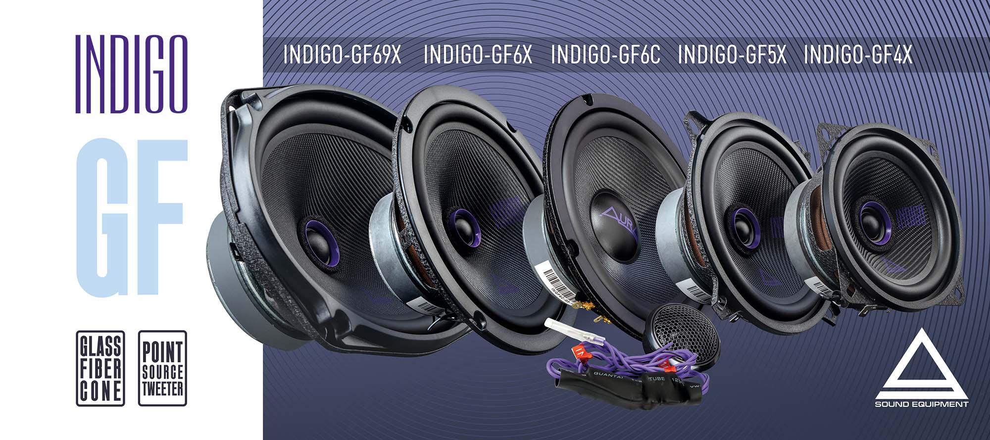 AurA | Баннер "INDIGO GF акустика" 180х80см | с люверсами, горизонтальный  | 1