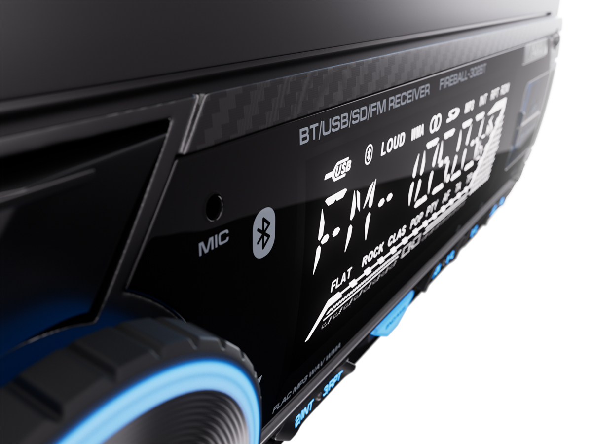 AurA | FIREBALL-302BT | 4х51w, FLAC, 2xUSB/BT, APP, 2 пары RCA, синие кнопки | 4